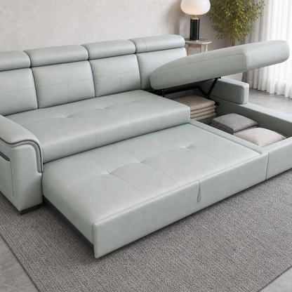 Irwin - Sofa bed, source-proven open-state construction detail