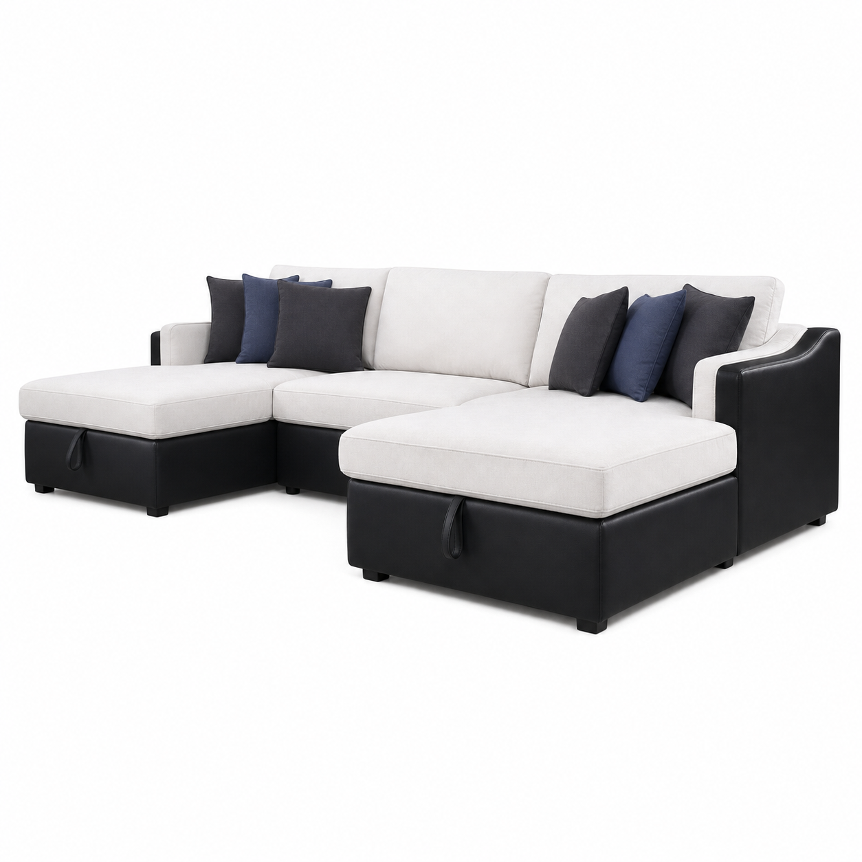 Jamin - Sofa bed, closed sofa side studio view on pure white