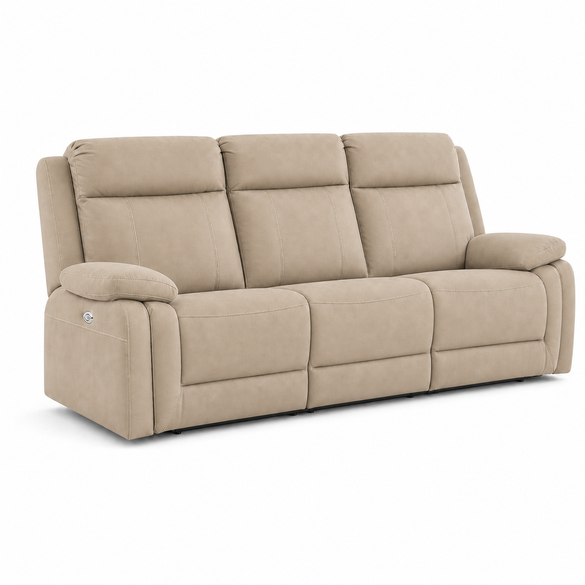Jasper Recliner 3 seater beige 02 white
