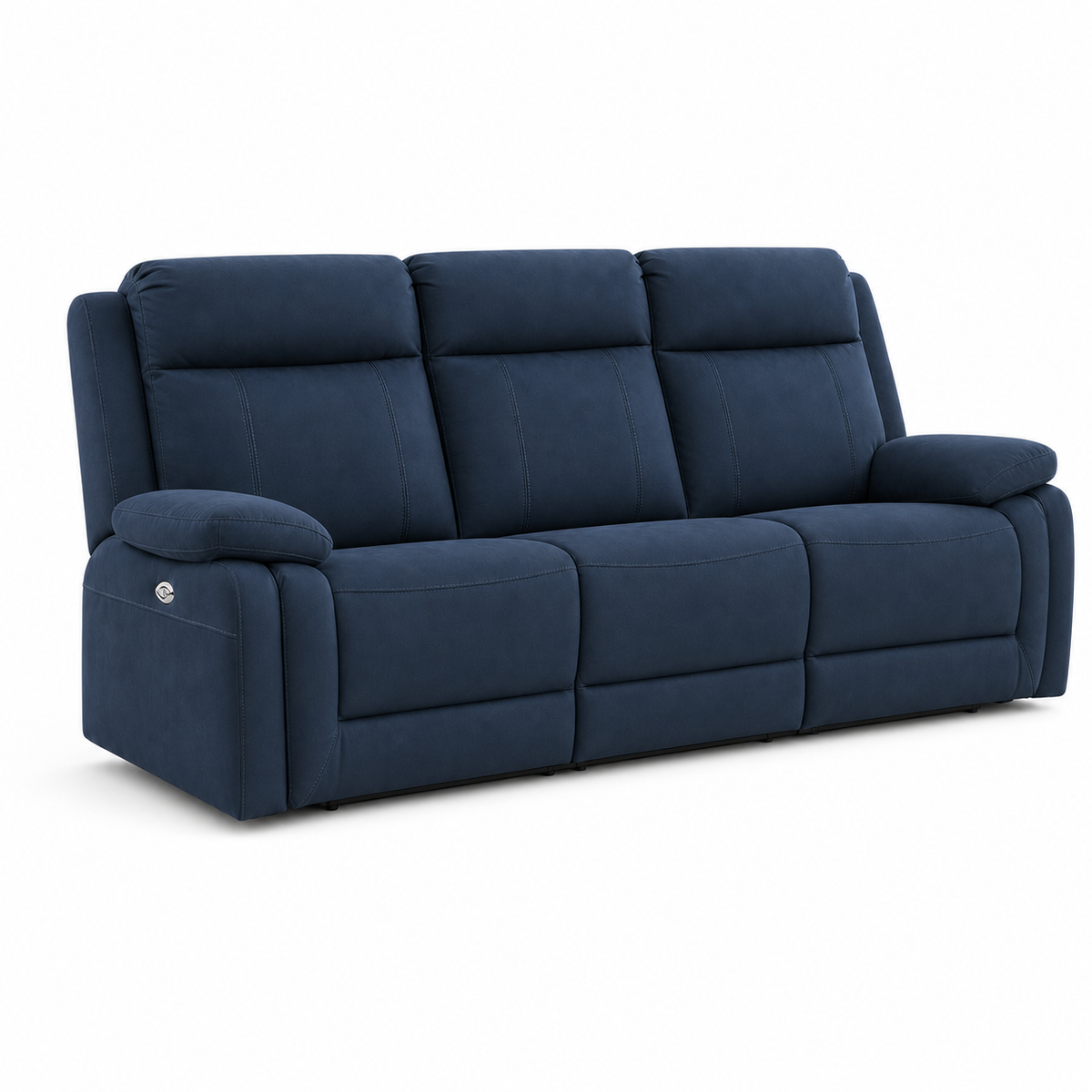 Jasper Recliner 3 seater blue 02 white