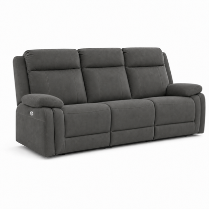 Jasper Recliner 3 seater grey 02 white