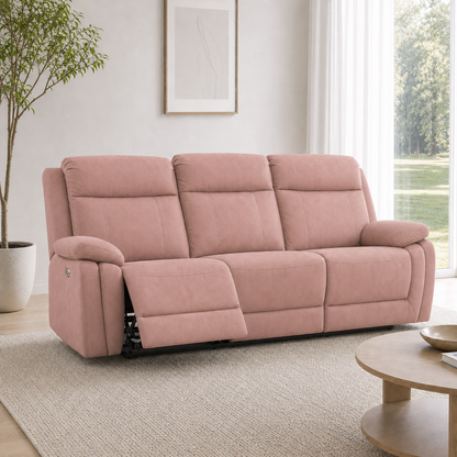 Jasper Recliner 3 seater pink 01 main