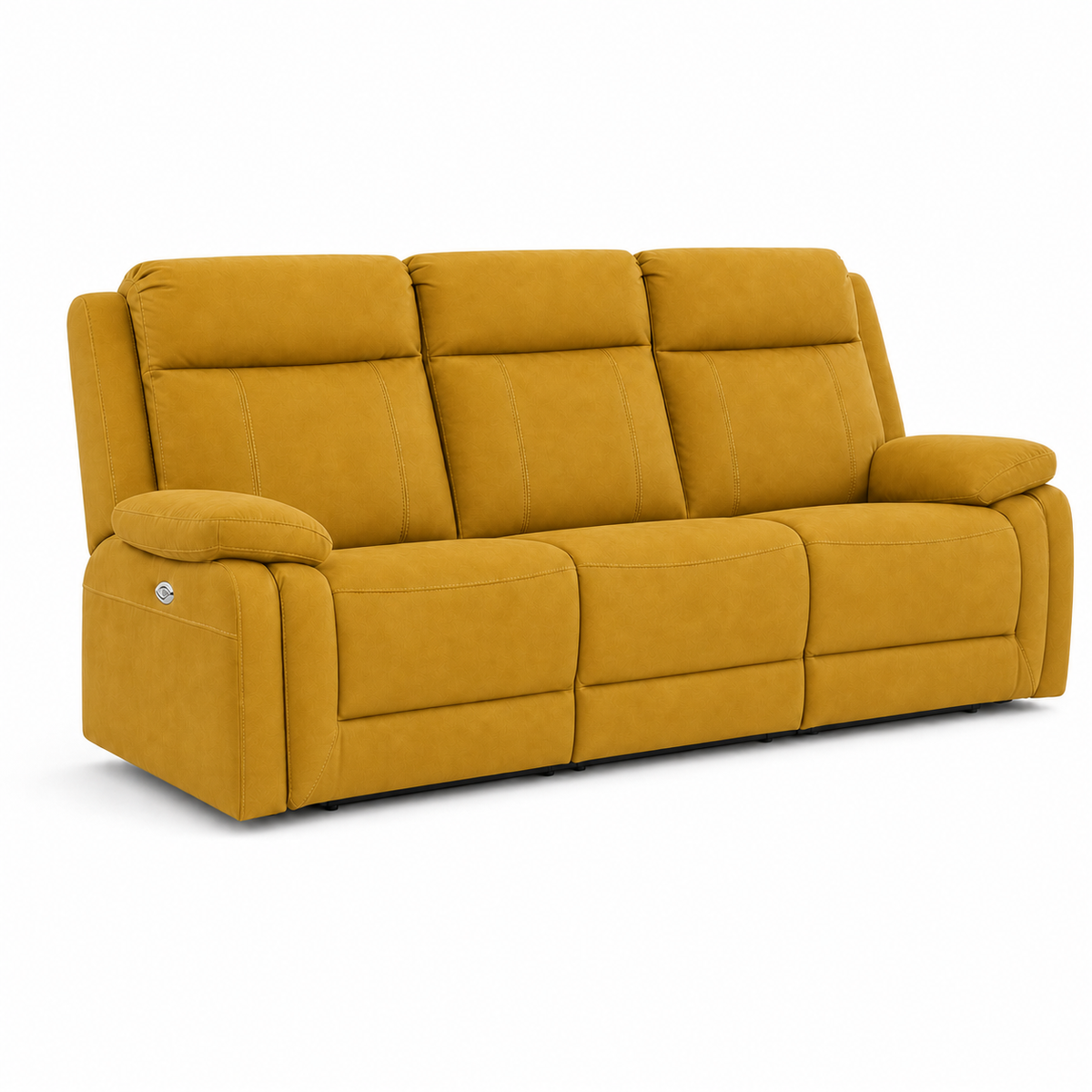 Jasper Recliner 3 seater yellow 02 white