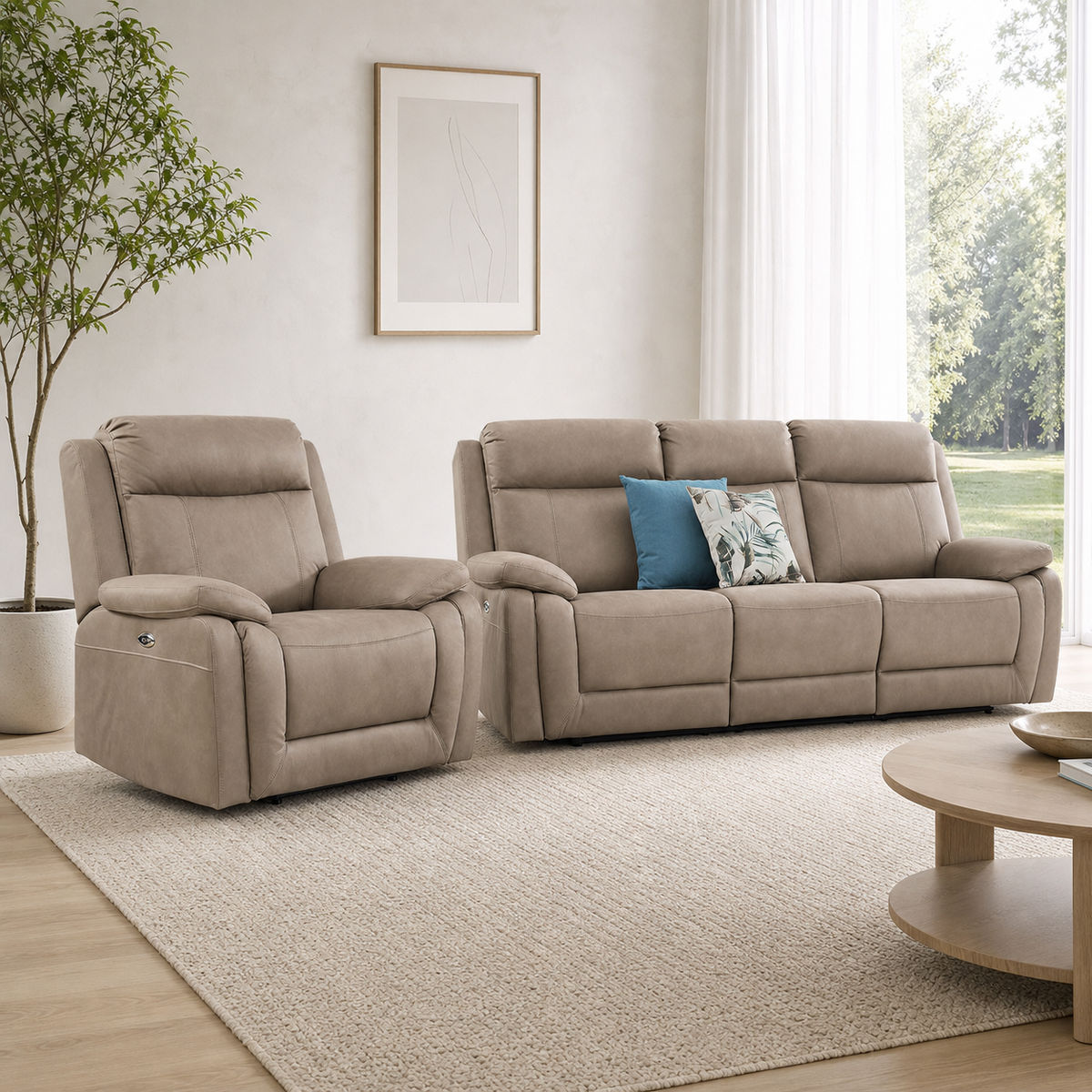 Jasper Recliner complete configuration in an editorial living room