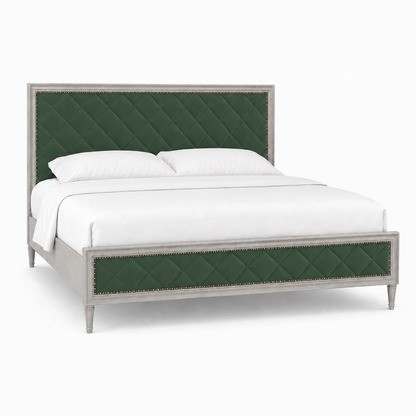 Jaxen - Bed Green plain white background view