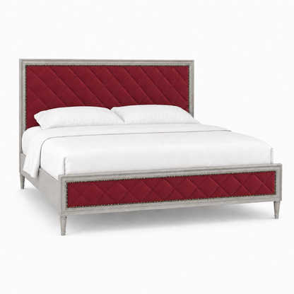 Jaxen - Bed Red plain white background view