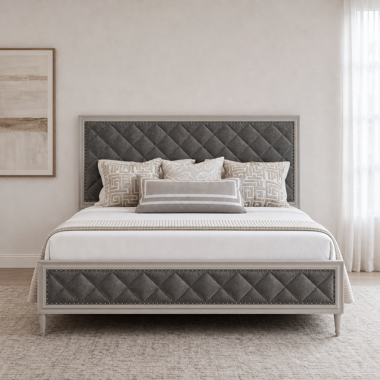 Jaxen - Bed, complete straight-on bed view