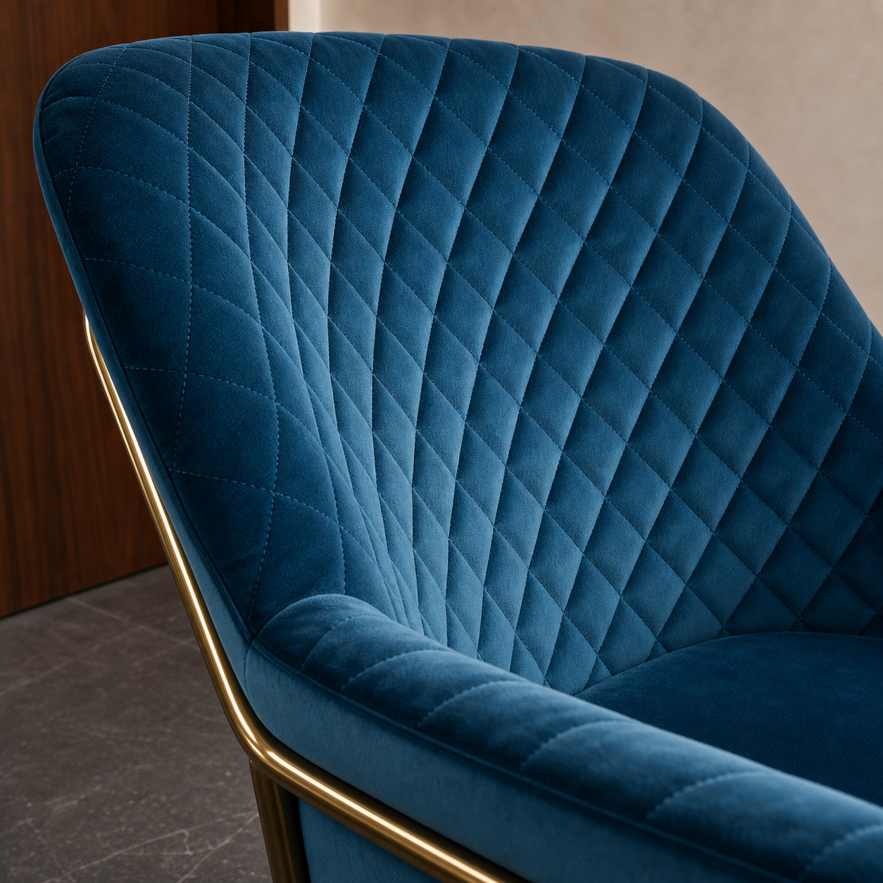 Close view of Jett - Chair showing the seat and frame construction