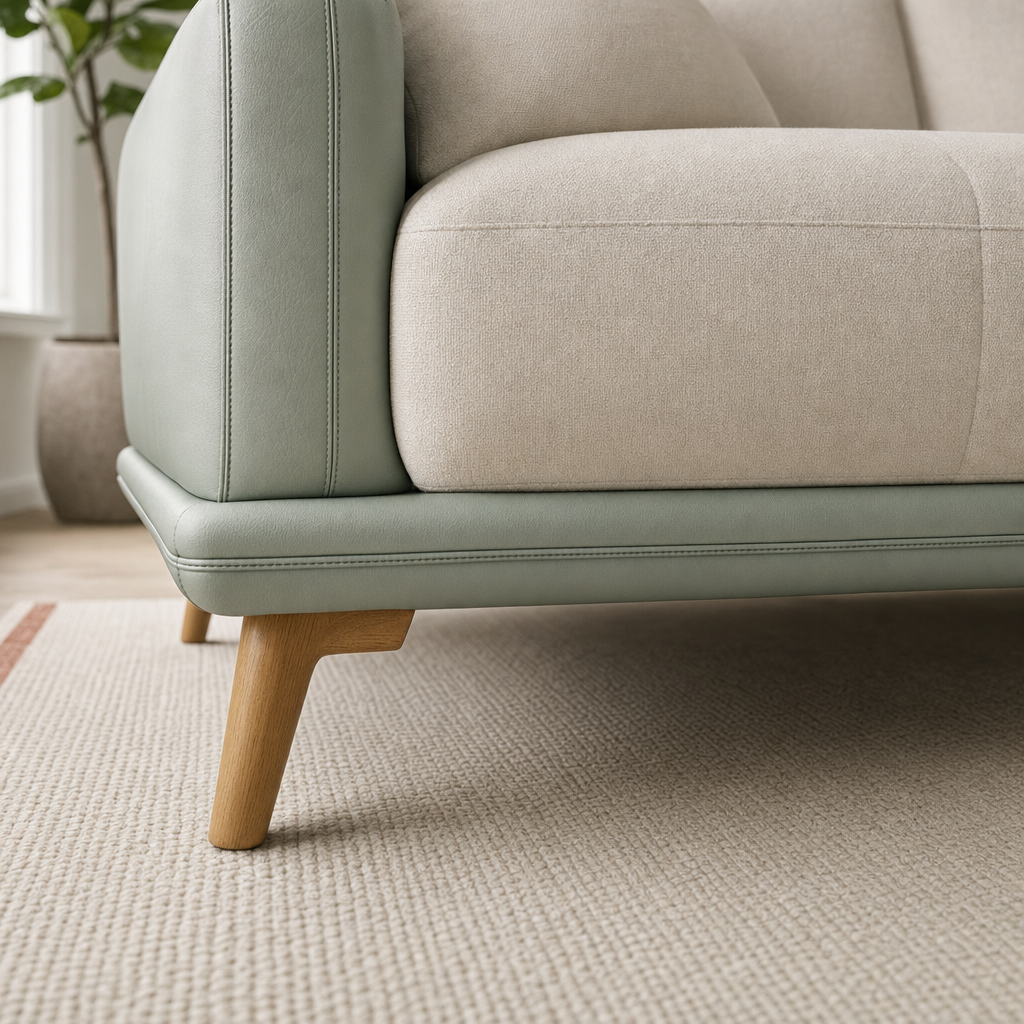Close-up of the Jewel - L shape sectional sofa's upholstery and details