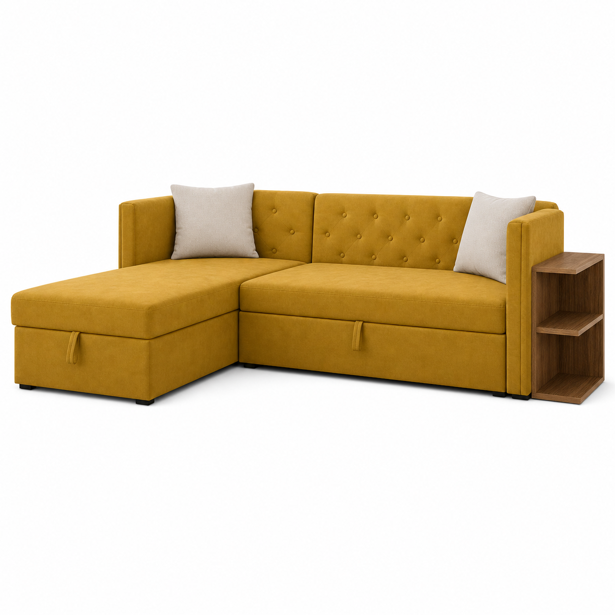Jolen - Sofa bed, fully closed studio view on a pure-white background
