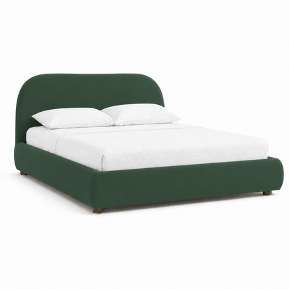 Juna - Bed Green plain white background view