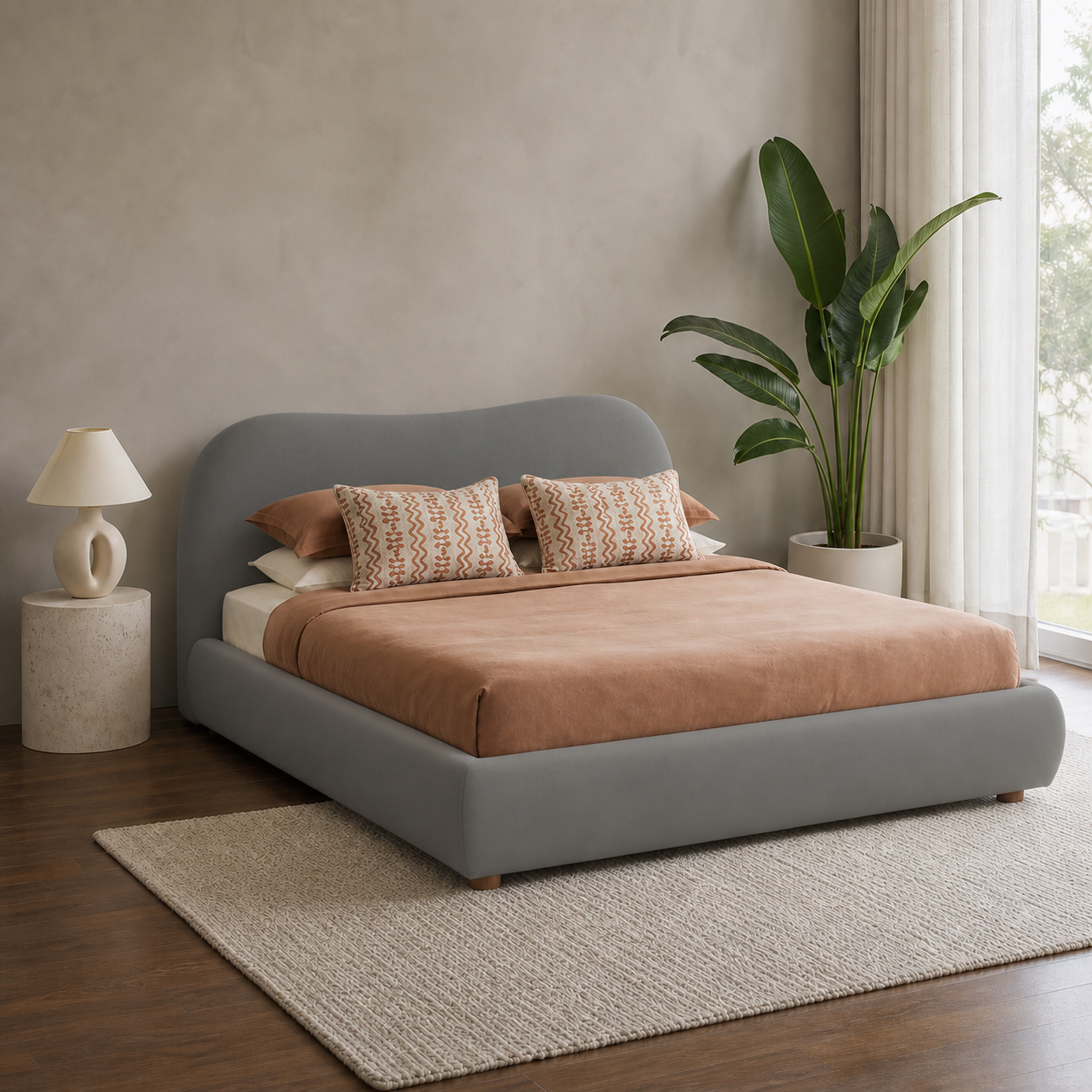 Juna - Bed Grey lifestyle view