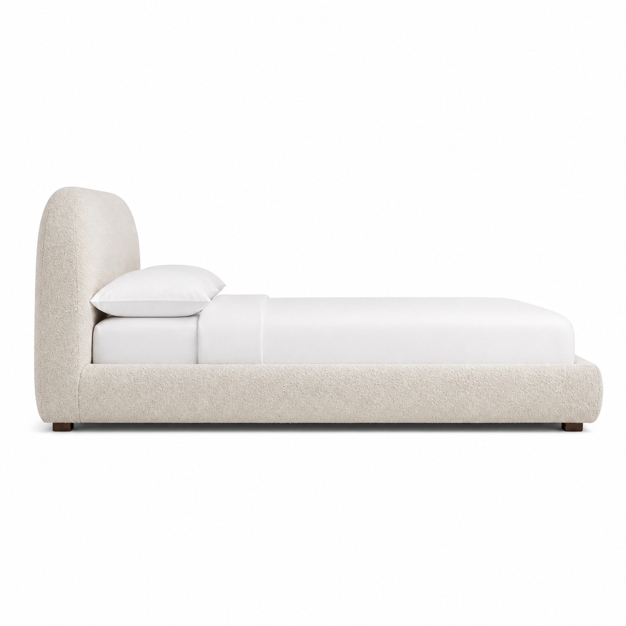 Juna - Bed, complete long-side studio bed view