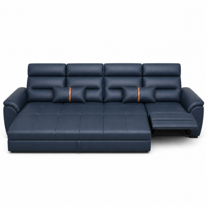Kairo - Sofa bed, fully open studio view on a pure-white background