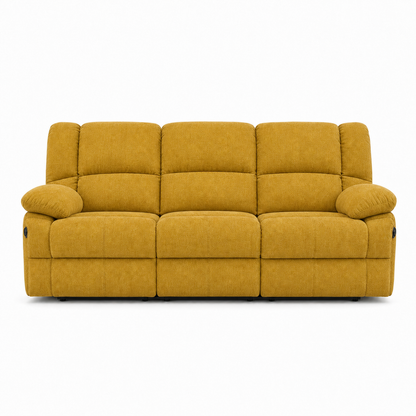Kinetic Recliner 3 seater yellow 02 white