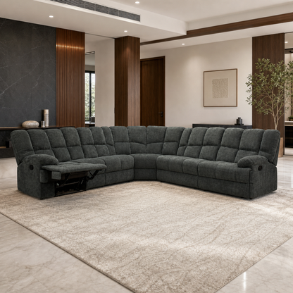 Kinetic Recliner complete configuration in an editorial living room