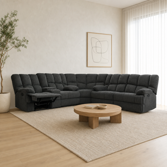 Kinetic Recliner complete configuration in an editorial living room