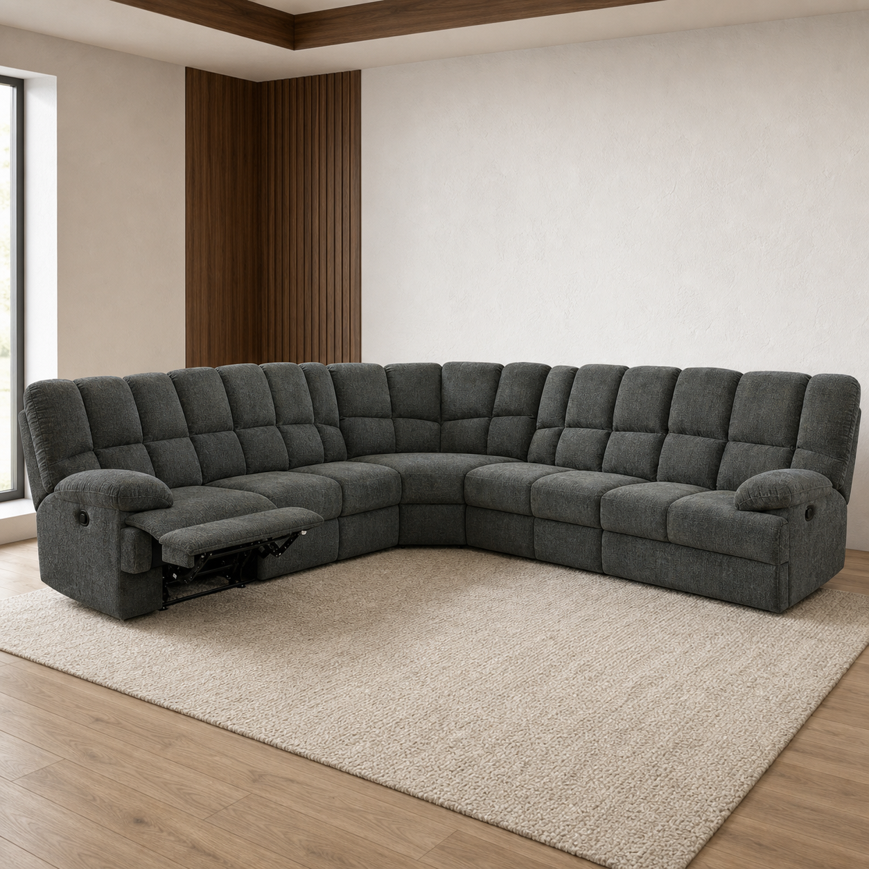 Kinetic Recliner upholstery and reclining detail