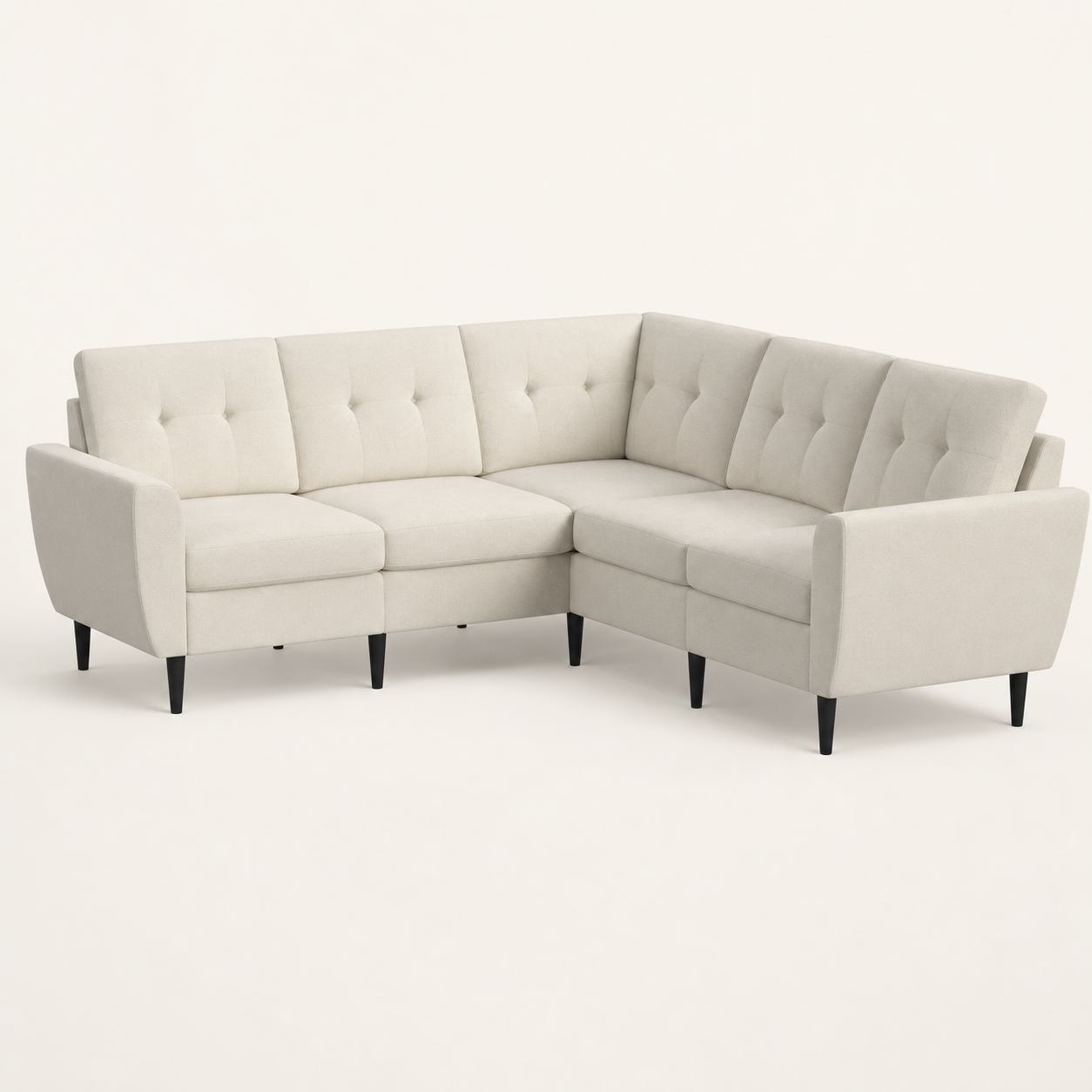 Kiva - L shape sectional sofa, complete sectional sofa studio view