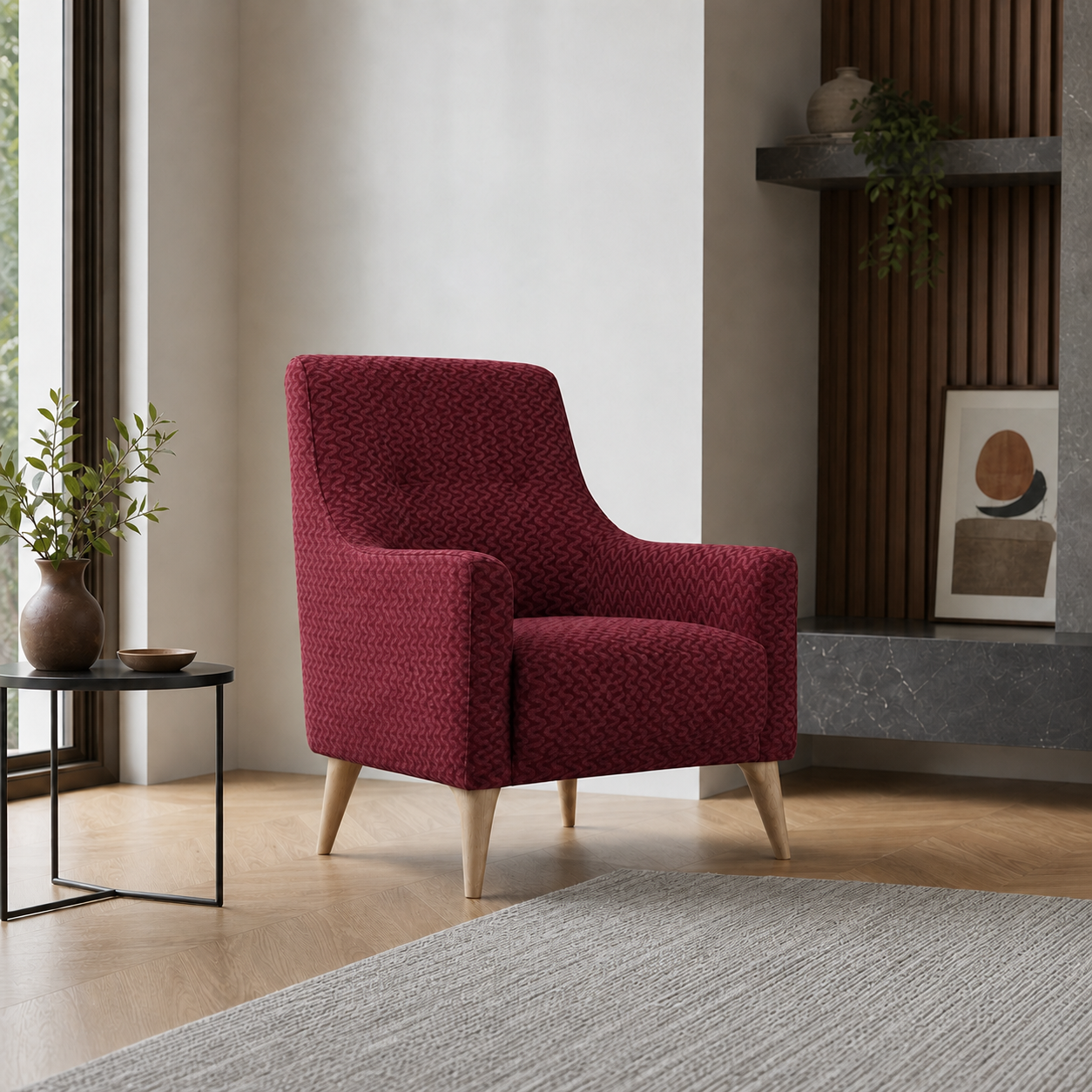 knox-3-2-1-sofa-set 1 seater red 01 room
