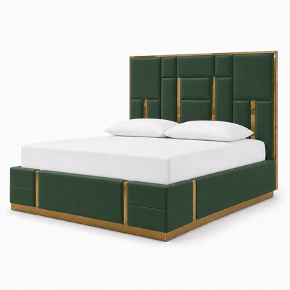 Koa - Bed Green plain white background view