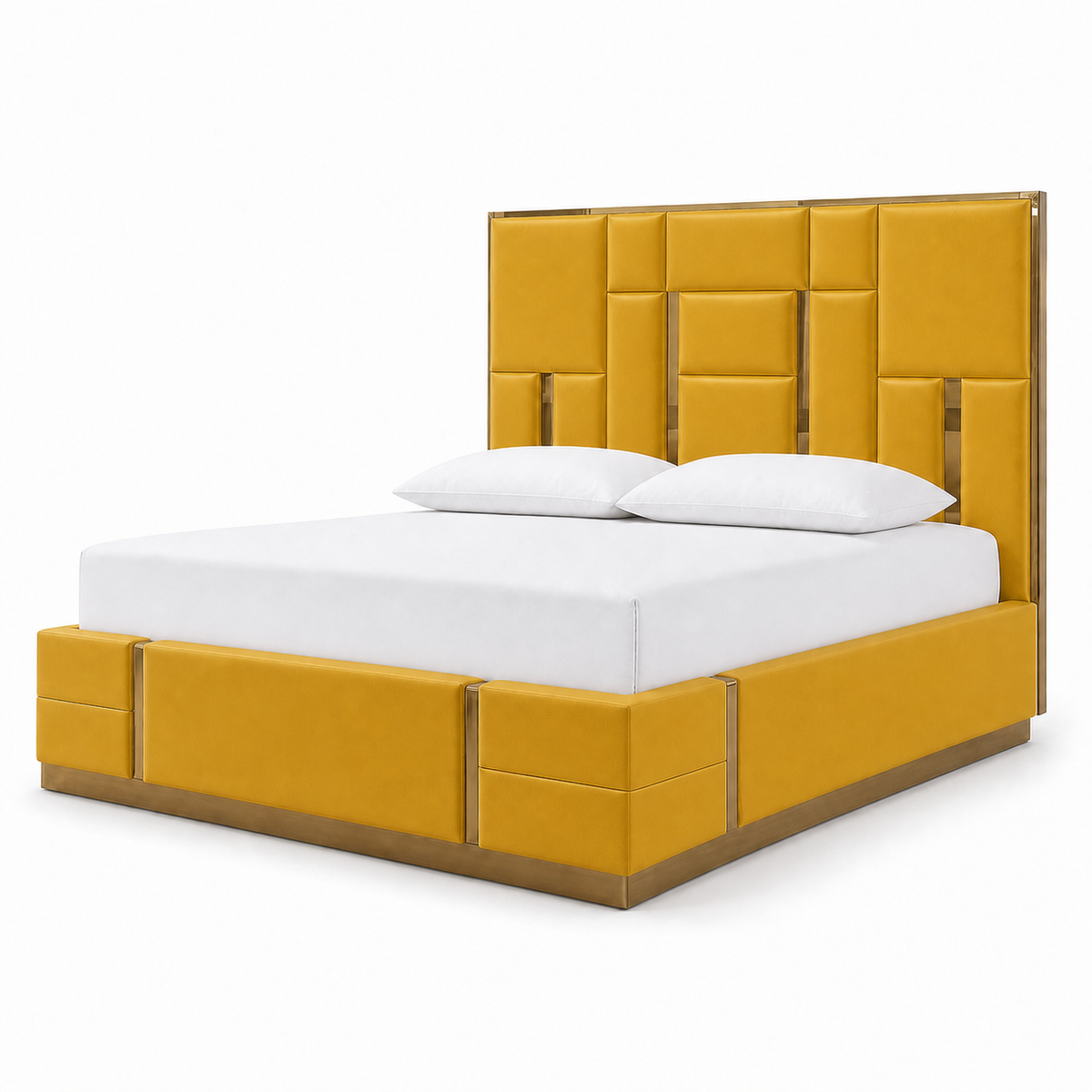 Koa - Bed Yellow plain white background view