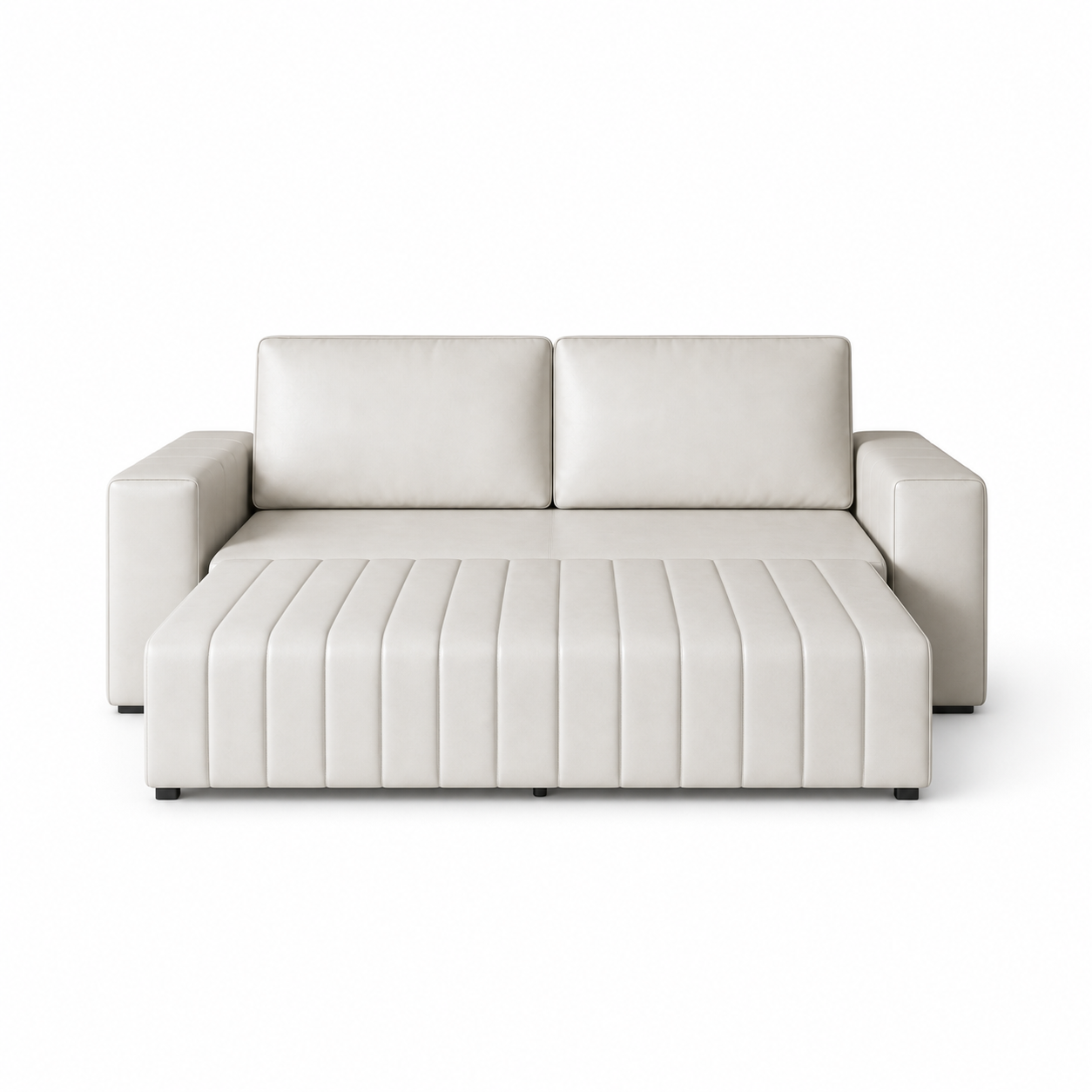 Korin - Sofa bed, fully open studio view on a pure-white background
