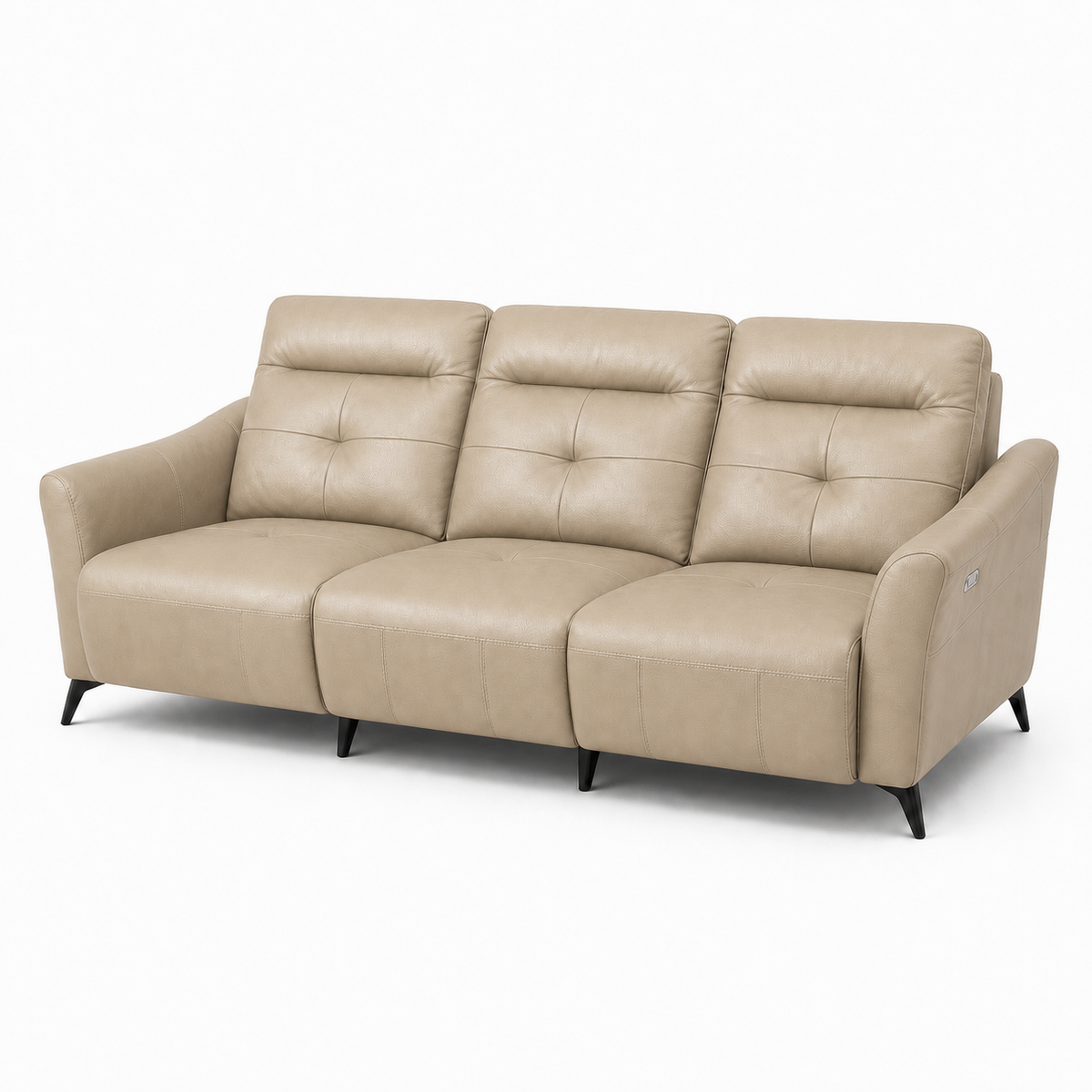 Lark Recliner 3 seater beige 02 white