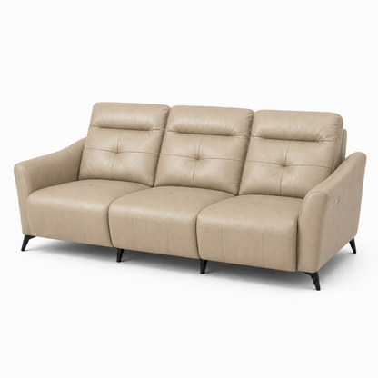 Lark Recliner 3 seater beige 02 white