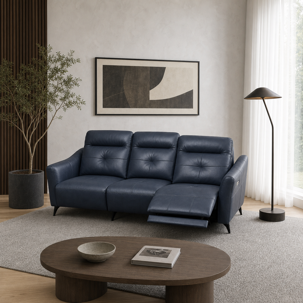 Lark Recliner 3 seater blue 01 main