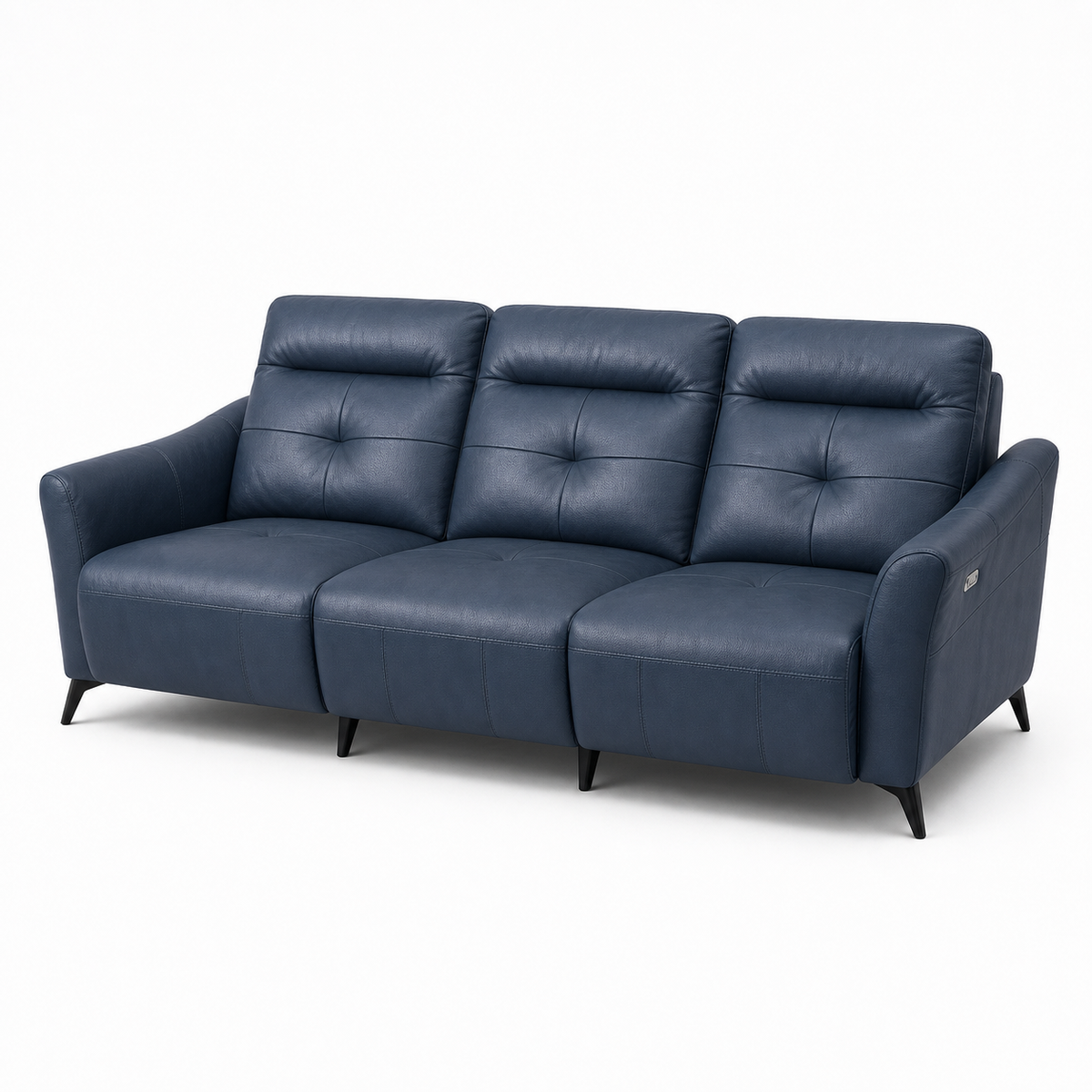 Lark Recliner 3 seater blue 02 white