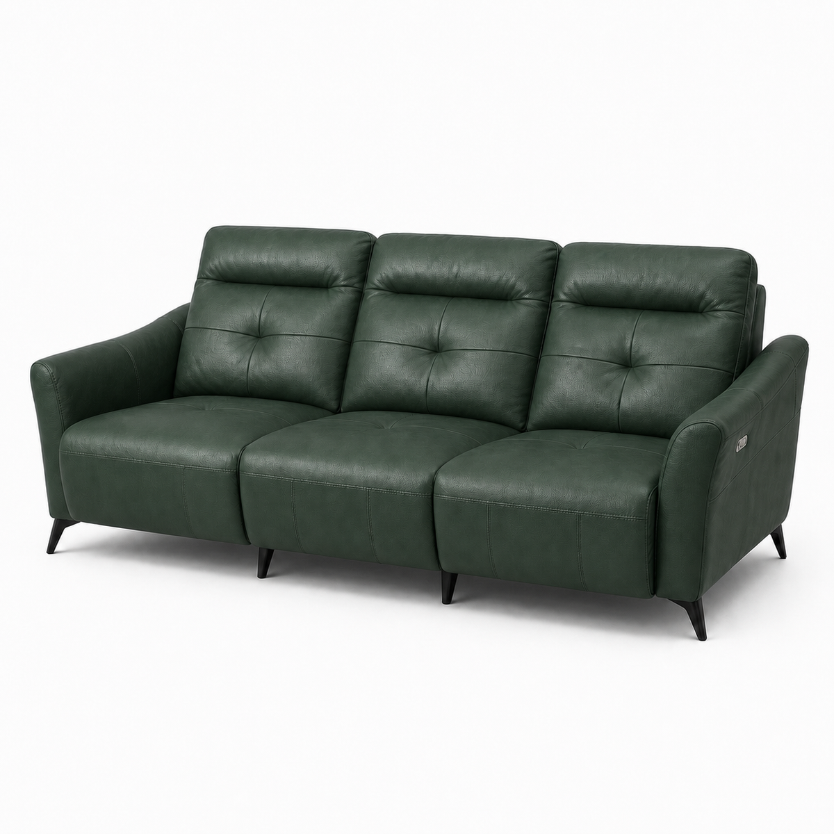 Lark Recliner 3 seater green 02 white