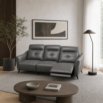 Lark Recliner 3 seater grey 01 main