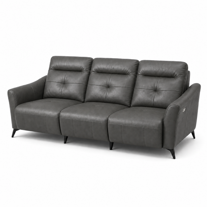 Lark Recliner 3 seater grey 02 white