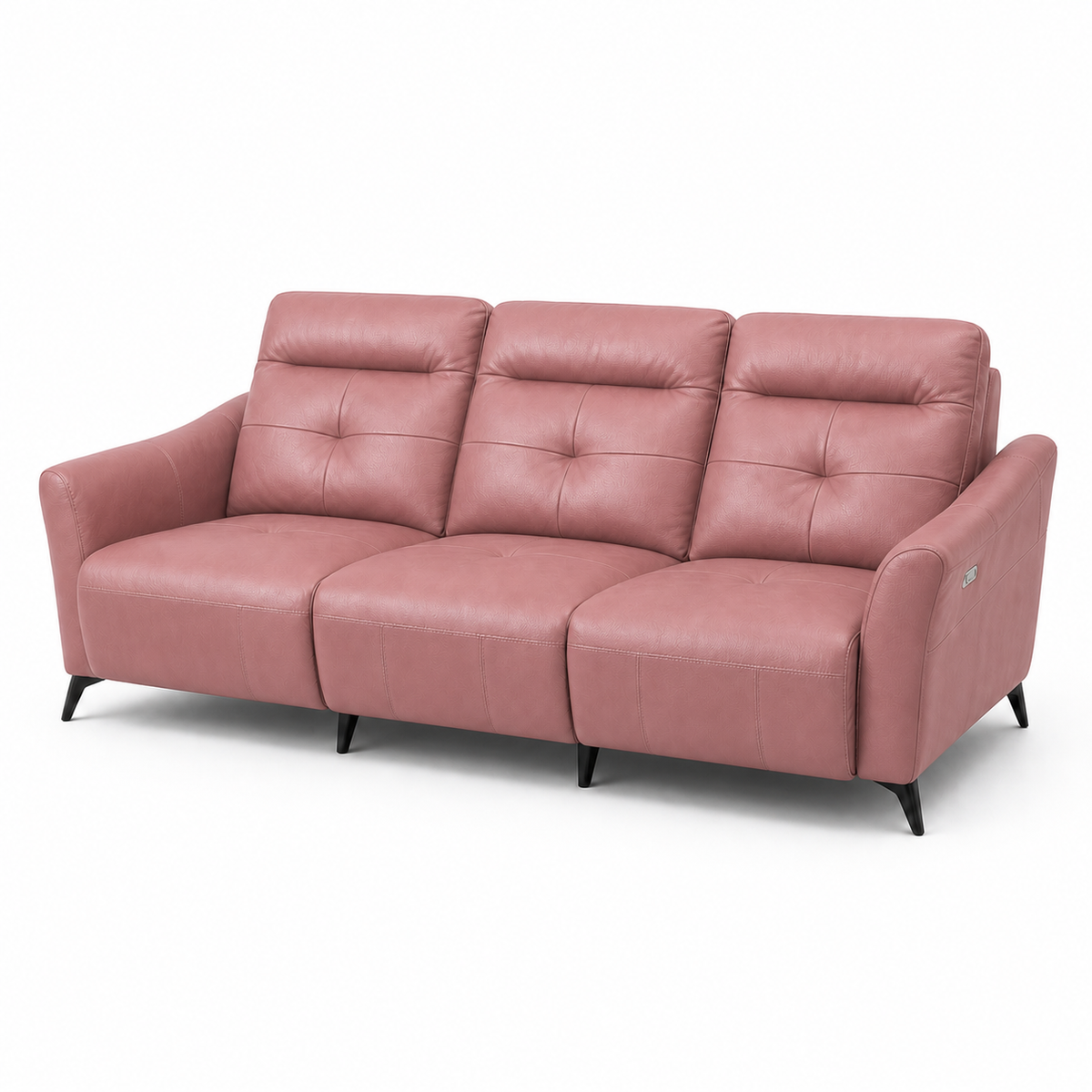 Lark Recliner 3 seater pink 02 white