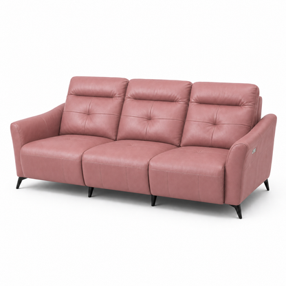 Lark Recliner 3 seater pink 02 white