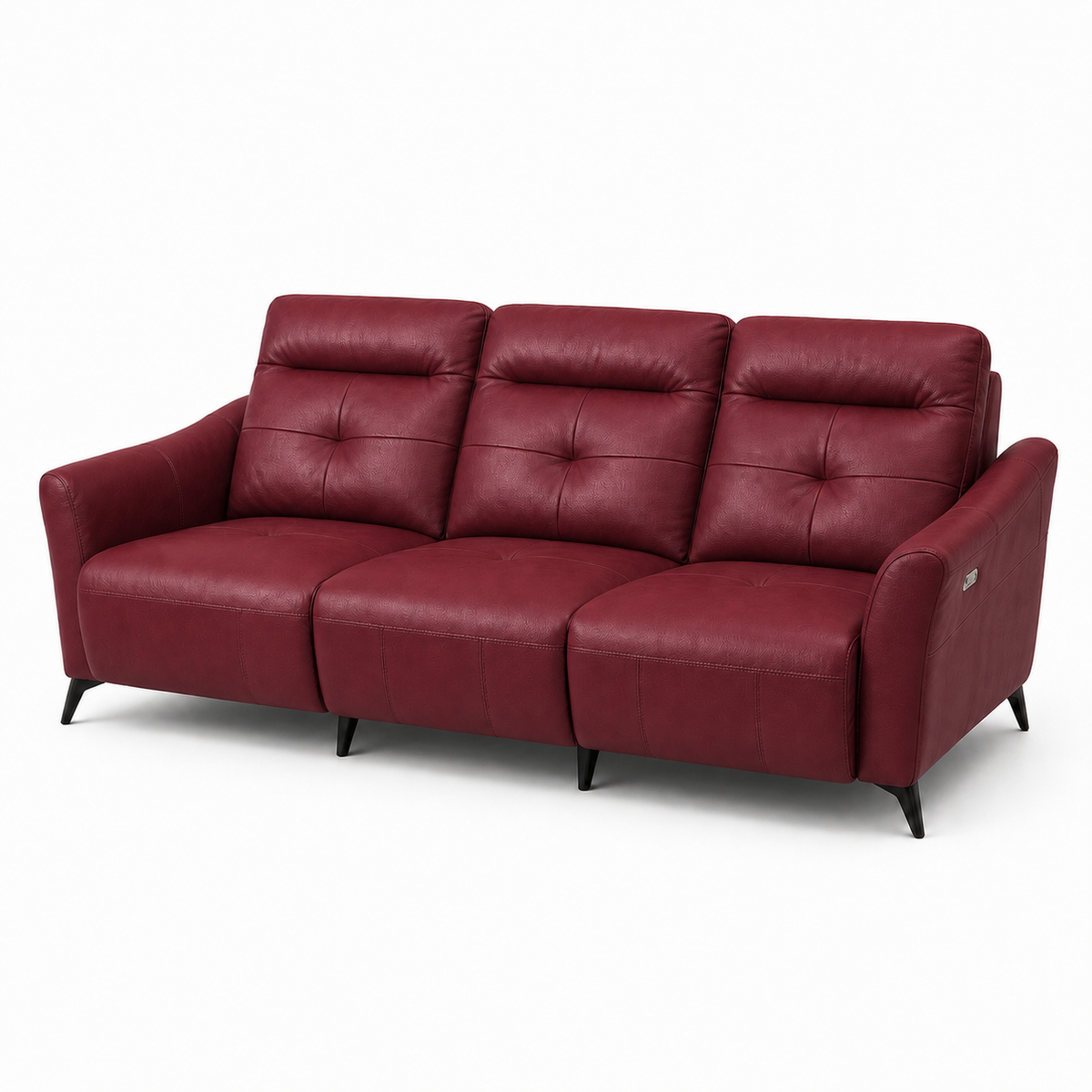 Lark Recliner 3 seater red 02 white