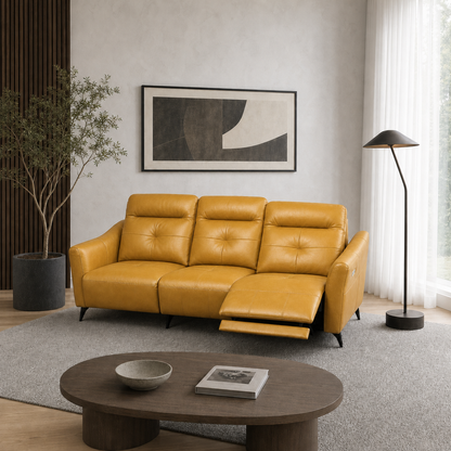 Lark Recliner 3 seater yellow 01 main