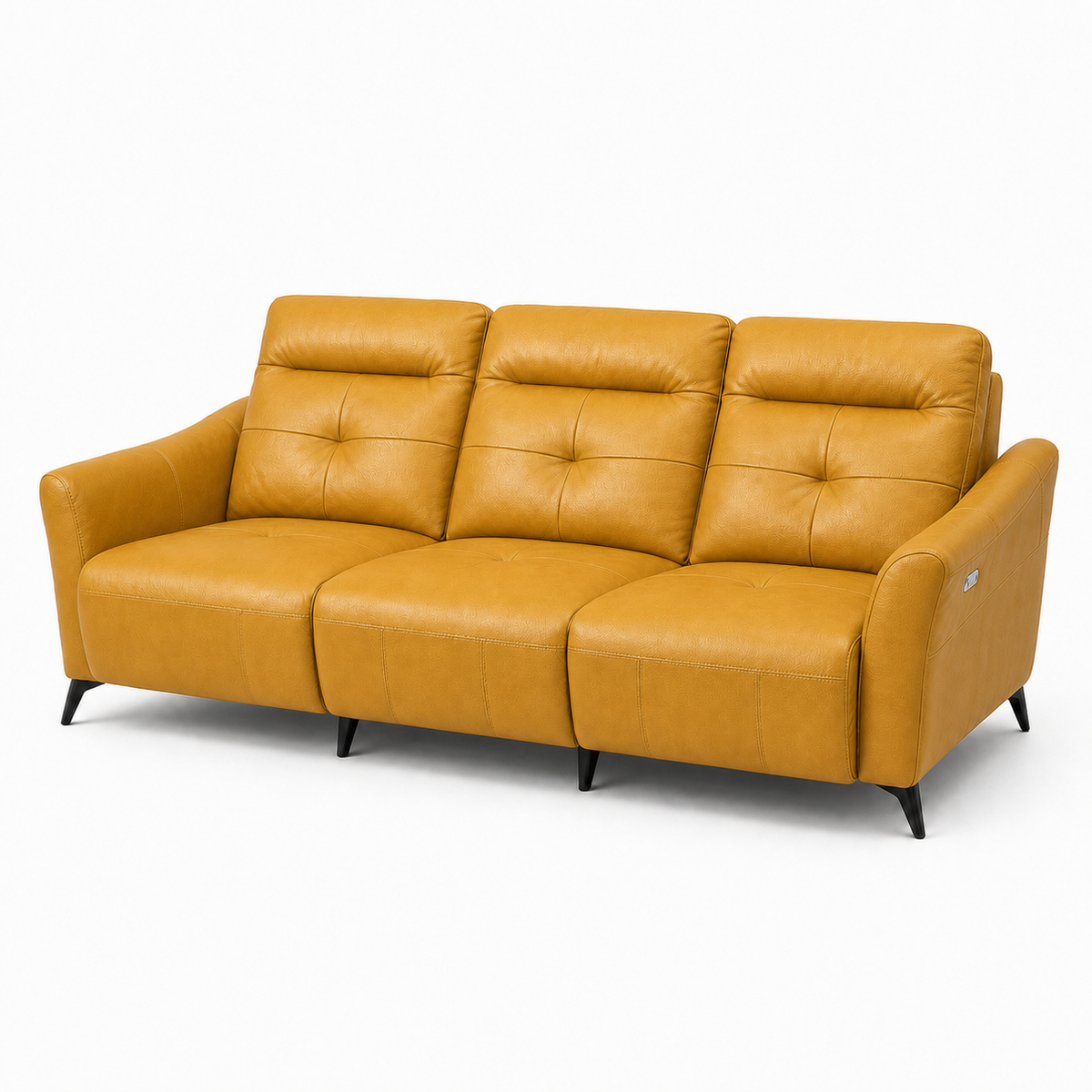 Lark Recliner 3 seater yellow 02 white