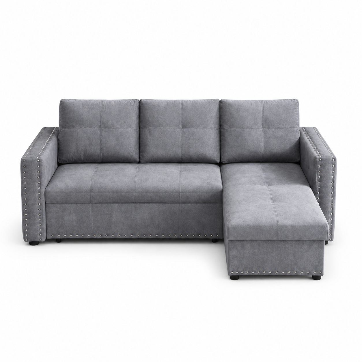 Laron - Sofa bed, fully closed studio view on a pure-white background