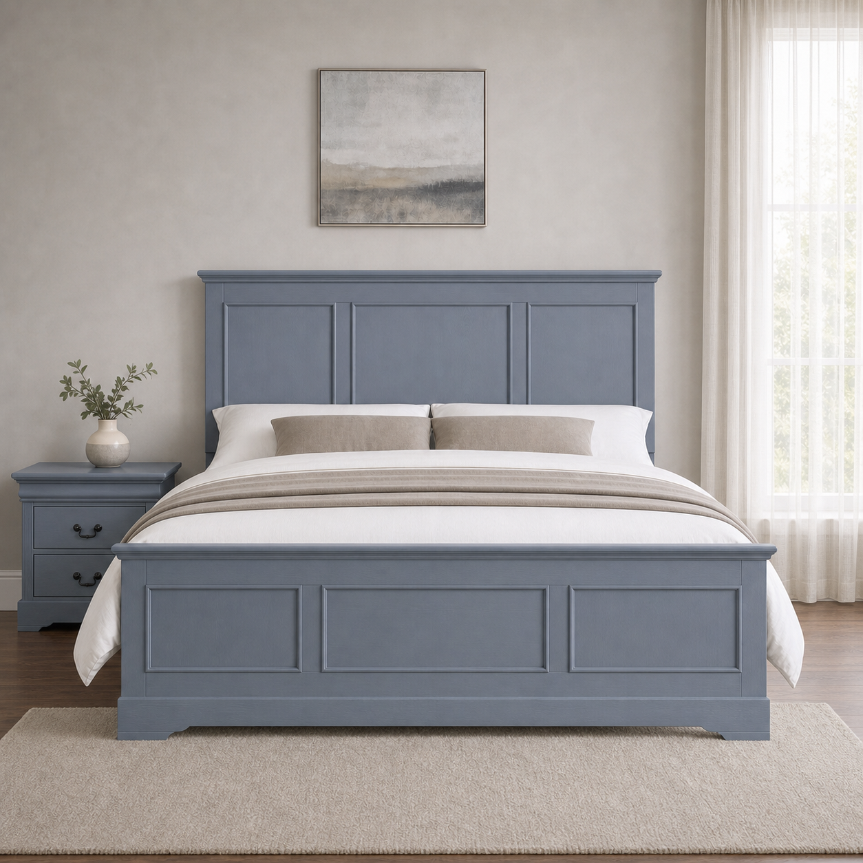 Lior - Bed, complete straight-on bed view