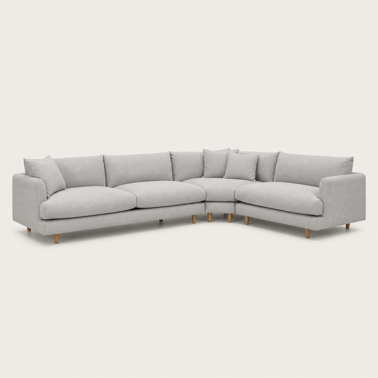 Luna - L shape sectional sofa, complete sectional sofa studio view