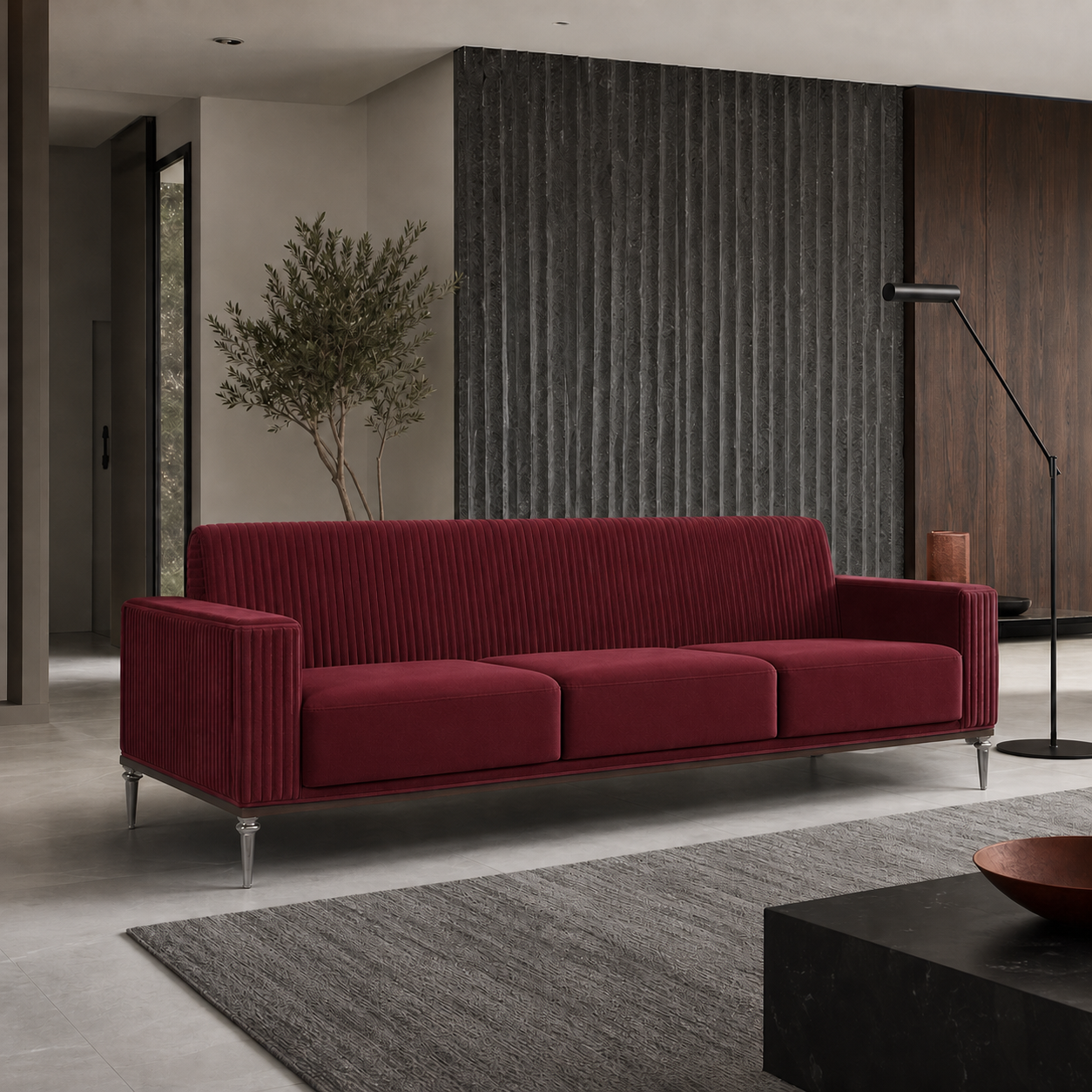 lush-3-2-1-sofa-set 3 seater red 01 room