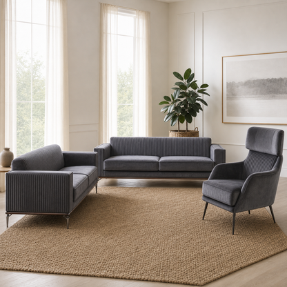 Lush - 3+2+1 Sofa Set, complete 3+2+1 sofa set in an editorial living room