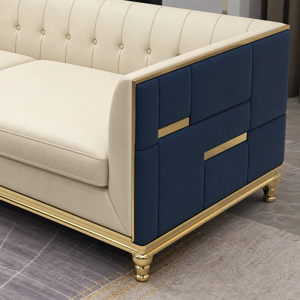 luxe-l-shape-sectional-sofa-copy 3 seater blue 02 detail