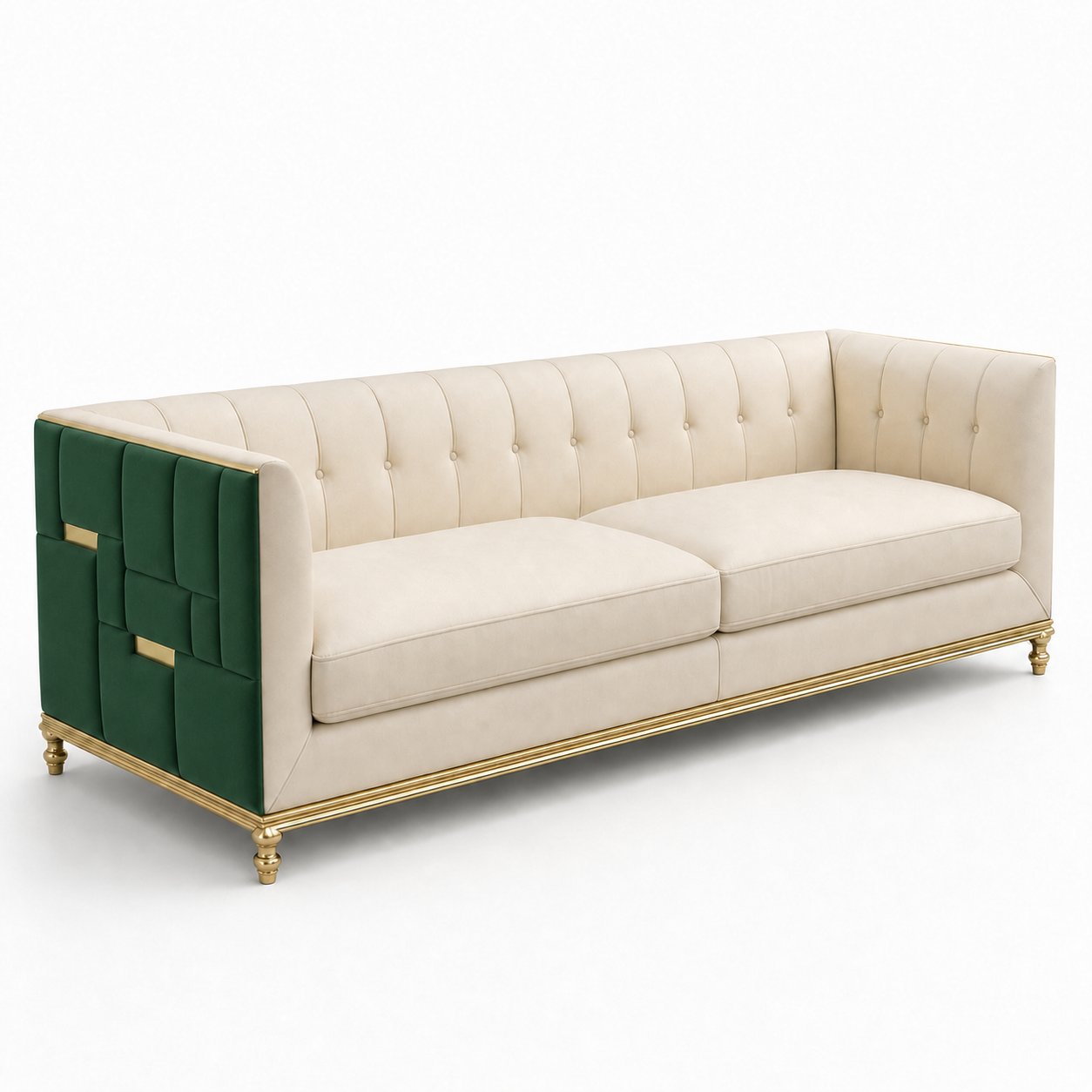 luxe-l-shape-sectional-sofa-copy 3 seater green 03 studio
