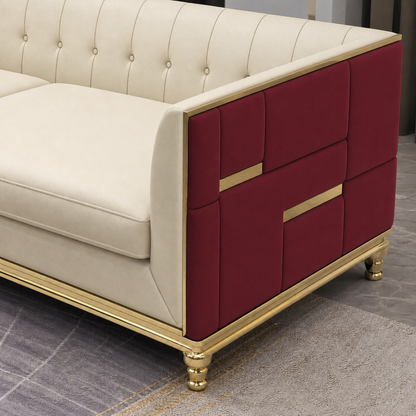luxe-l-shape-sectional-sofa-copy 3 seater red 02 detail