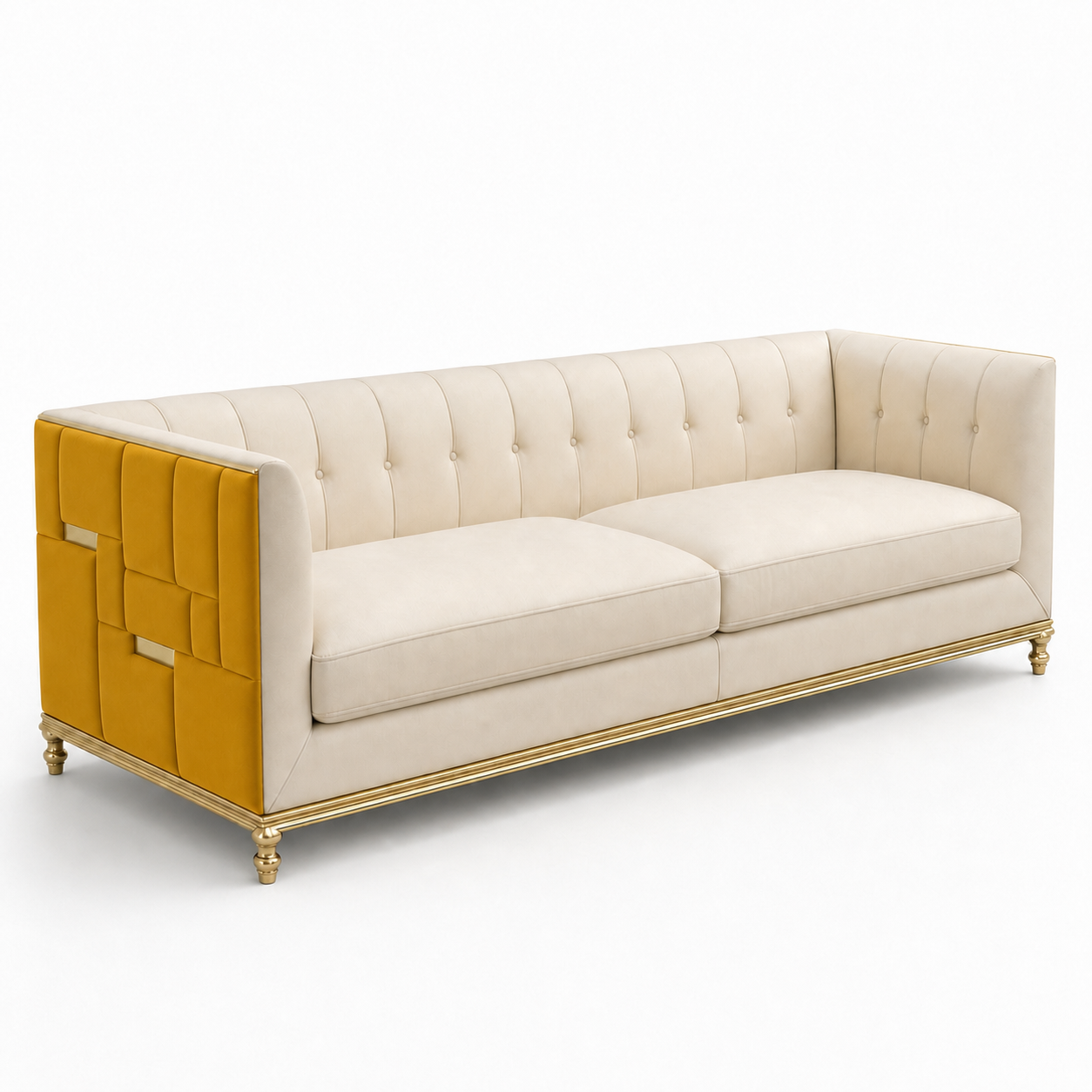 luxe-l-shape-sectional-sofa-copy 3 seater yellow 03 studio
