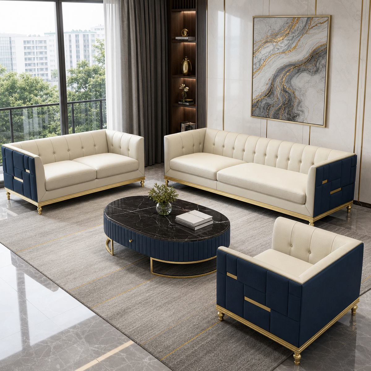 luxe-l-shape-sectional-sofa-copy 3+2+1 full set blue 01 room