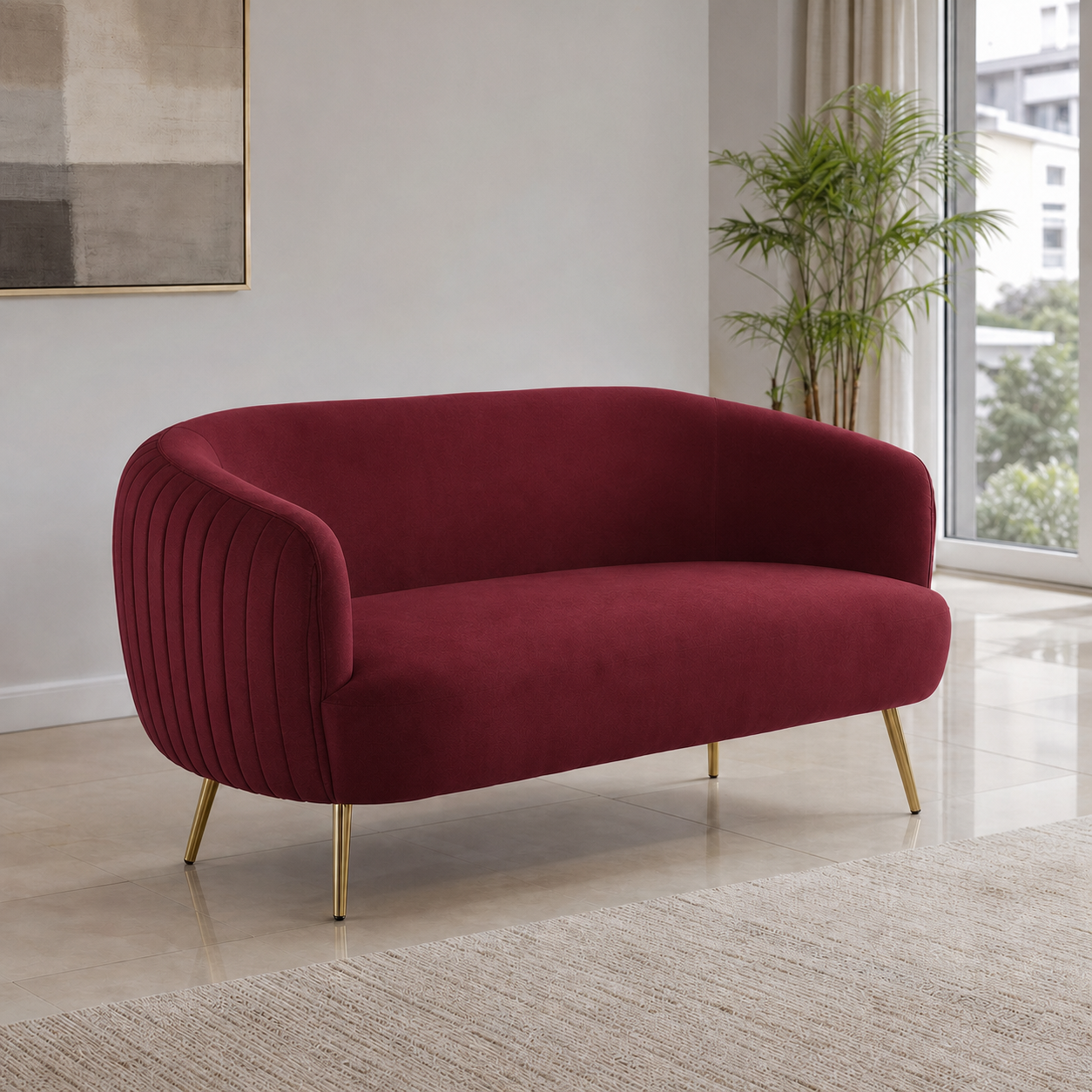 lyric-3-2-1-sofa-set 2 seater red 01 room
